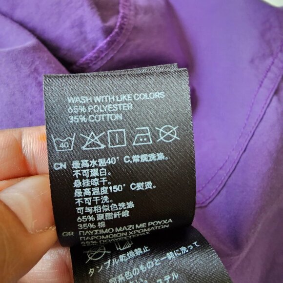 H&M Men's Long Sleeve Dress Shirt, Size Small, Purple, Easy Iron - Picture 8 of 10